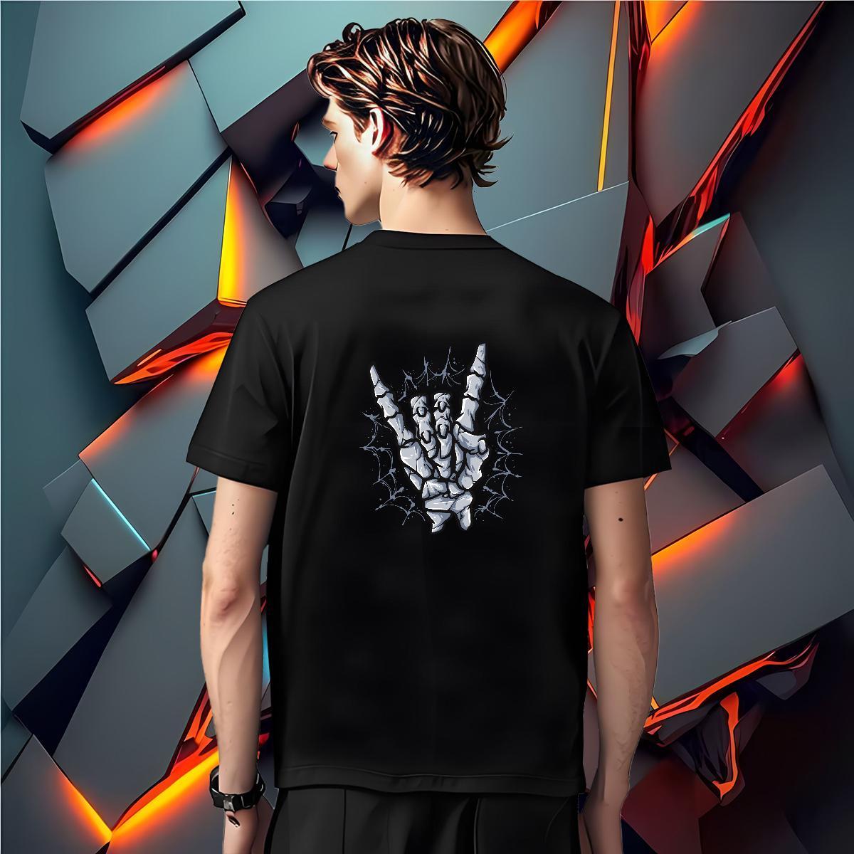 High Quality T Shirts Men 230g Cotton skull Sports Casual DIY Printed Breathable Mens Tshirts Factory Direct Clothes