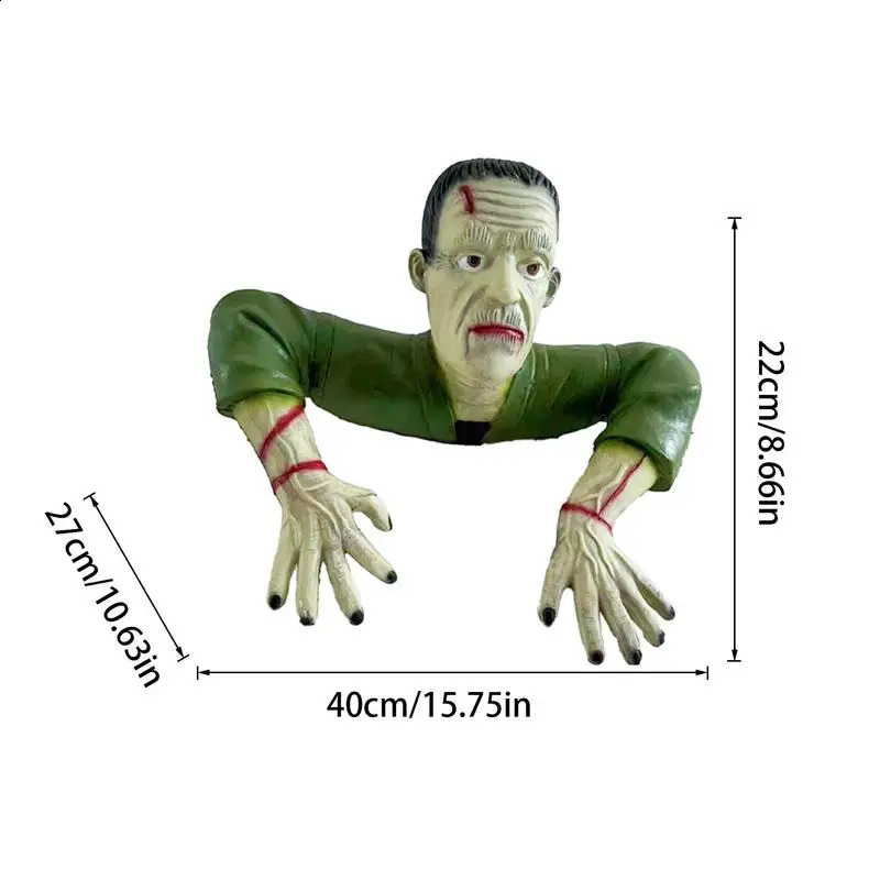 Move Figure Decoration Halloween Zombie Decoration Horrible Halloween Grave Walker Vivid Latex Zombie Statue For Home 240823