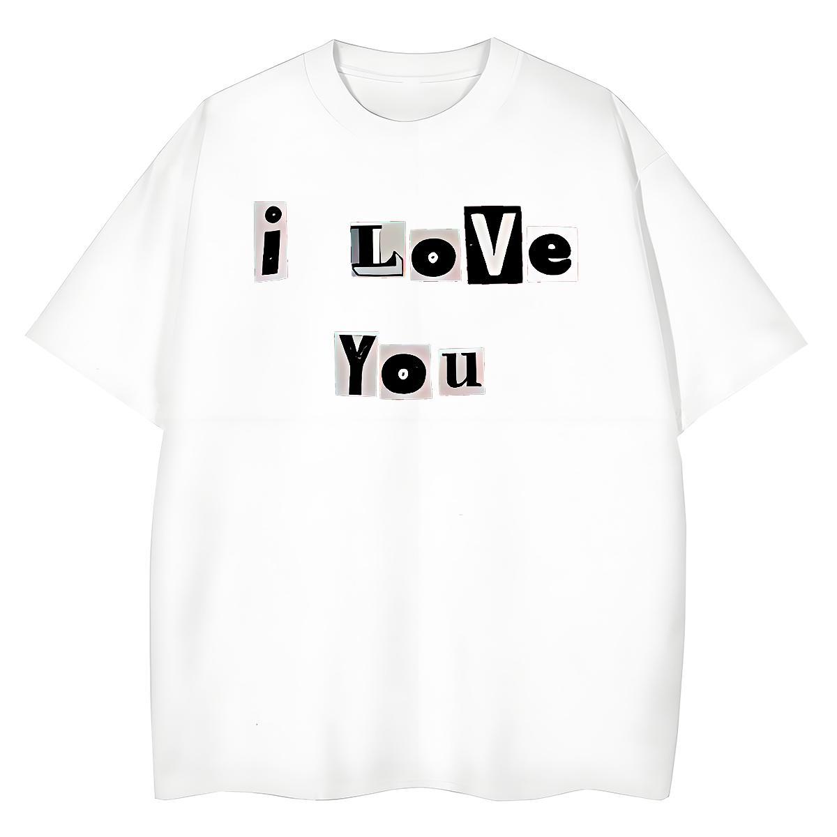 TOP Quality Man T Shirts 230g 100% Cotton letter Daily Outfit Oversized 3XL 4XL Pure Cotton Couples T Shirts Custom Tops Tees