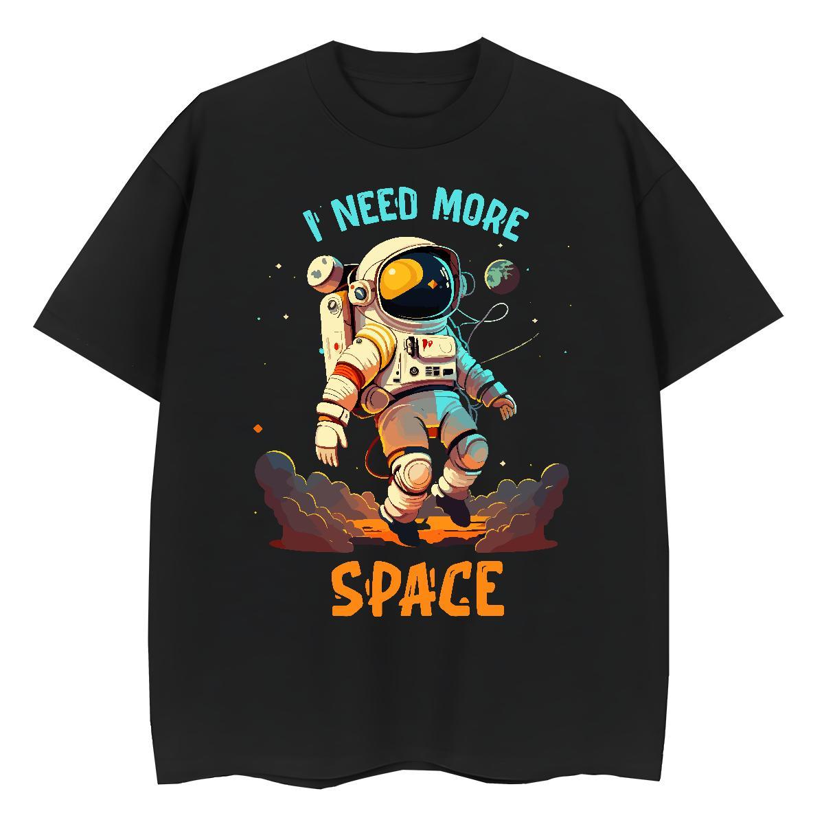 Female Women Tshirts 230g Cotton universe Sports Street Wear T-Shirts Breathable Crew Neck Oversized Tops Tees