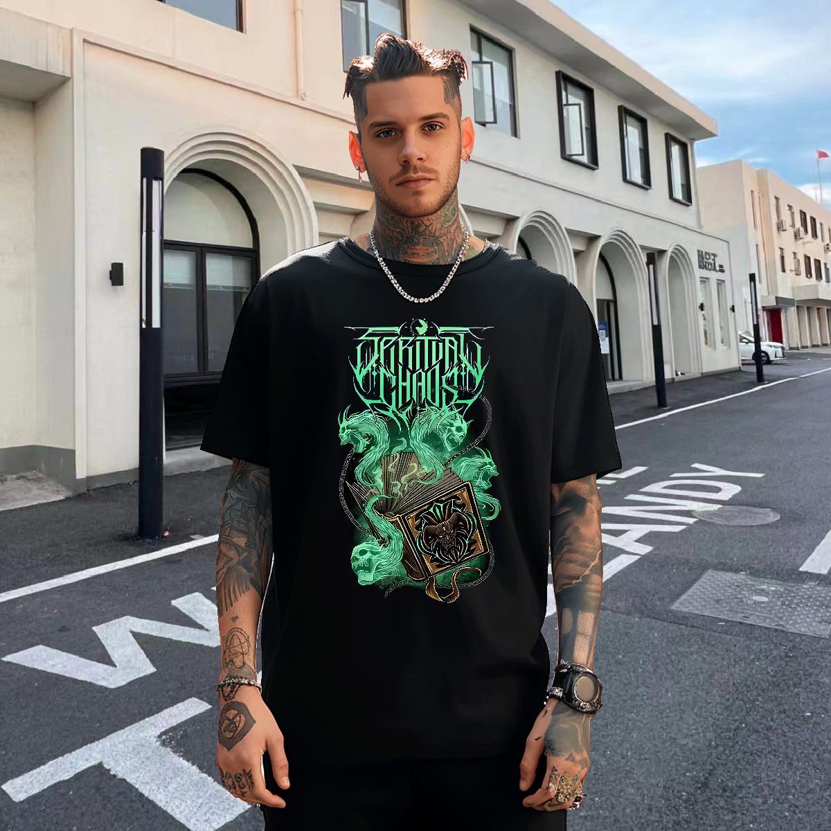 Popular T Shirt For Man 100% Cotton 230g skull Daily Outfit Anime Short Sleeve O-Neck Tshirt for Man Woman Fashion Designer Tops Tees