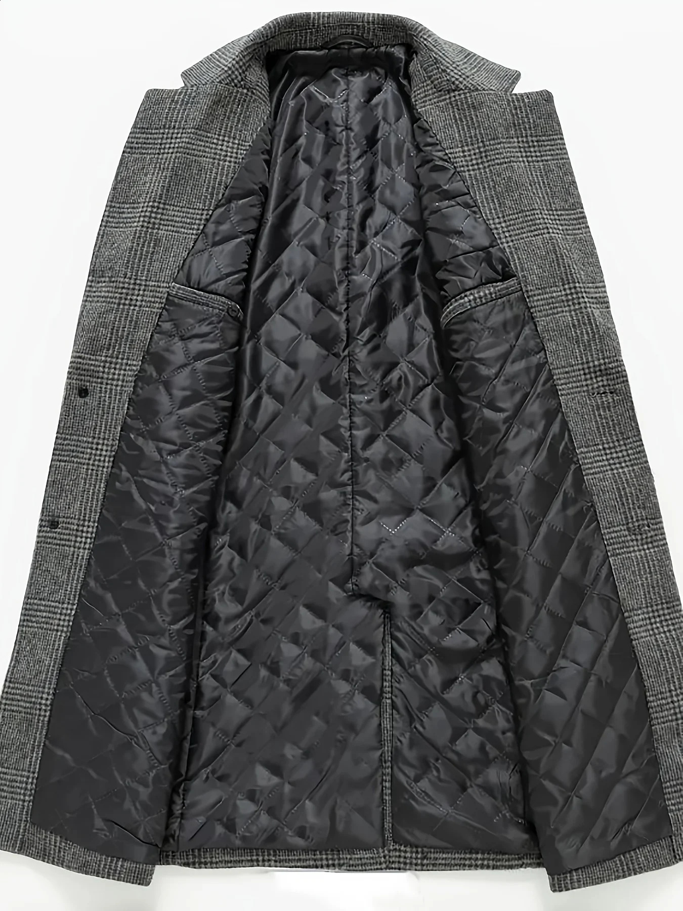 Autumn and winter mens British style woolen coat casual long business windbreaker 240823