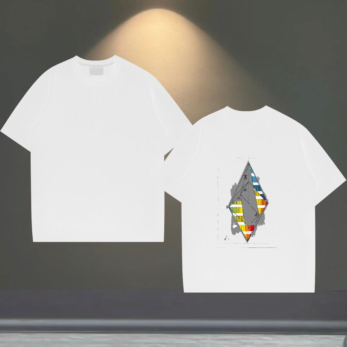 Comfortable T Shirts Men 230g Cotton math Hip Hop Street Floral Print O-Neck Short Sleeve Men Tees New Designer Top Tees