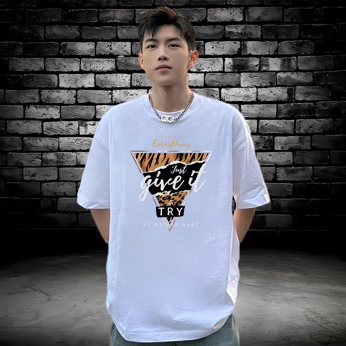 Designer T Shirts Men 100% Cotton 230g letter Daily Outfit Custom Printed Breathable Short Sleeve Men Tshirts New Designer Tee Shirt