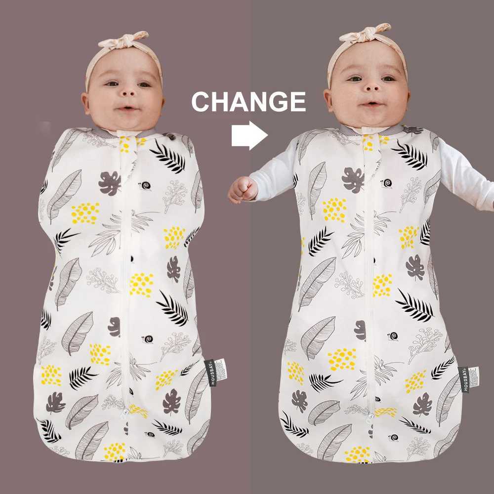 Baby Sleeping Bag 100% Cotton Diaper Cocoon Envelope For Newborns Zipper Sleep Sacks Printed Dandelion Bedding Accessories M240824