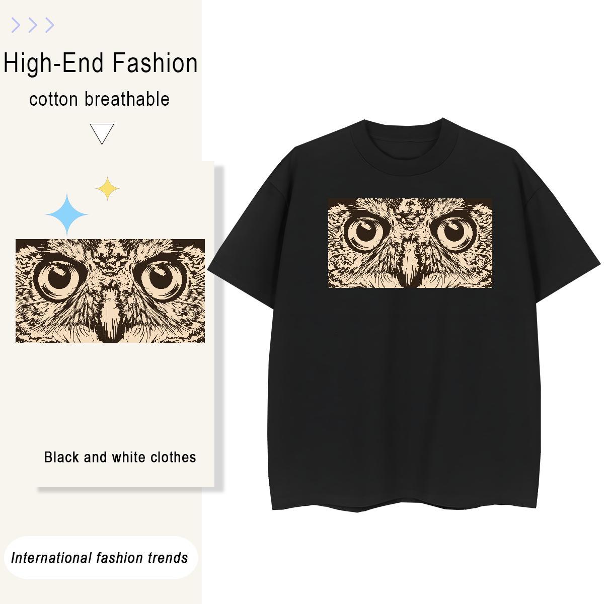 Classic Men Clothes T-Shirt eagle Daily Wear 230g 100% Cotton Tops Shirt Crew Neck Comfortable Men T Shirts Customized Print