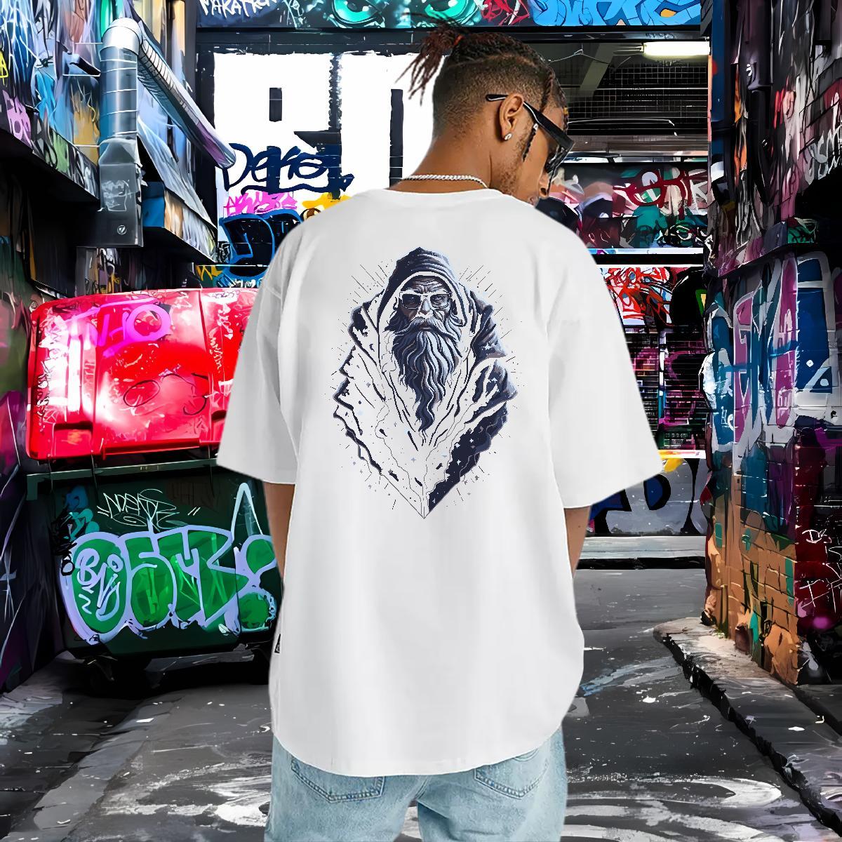 High Quality T Shirts Men 230g Pure Cotton portrait Anime Printing Street Plus Size Custom Crew Neck Tshirts 2024 Summer Clothes