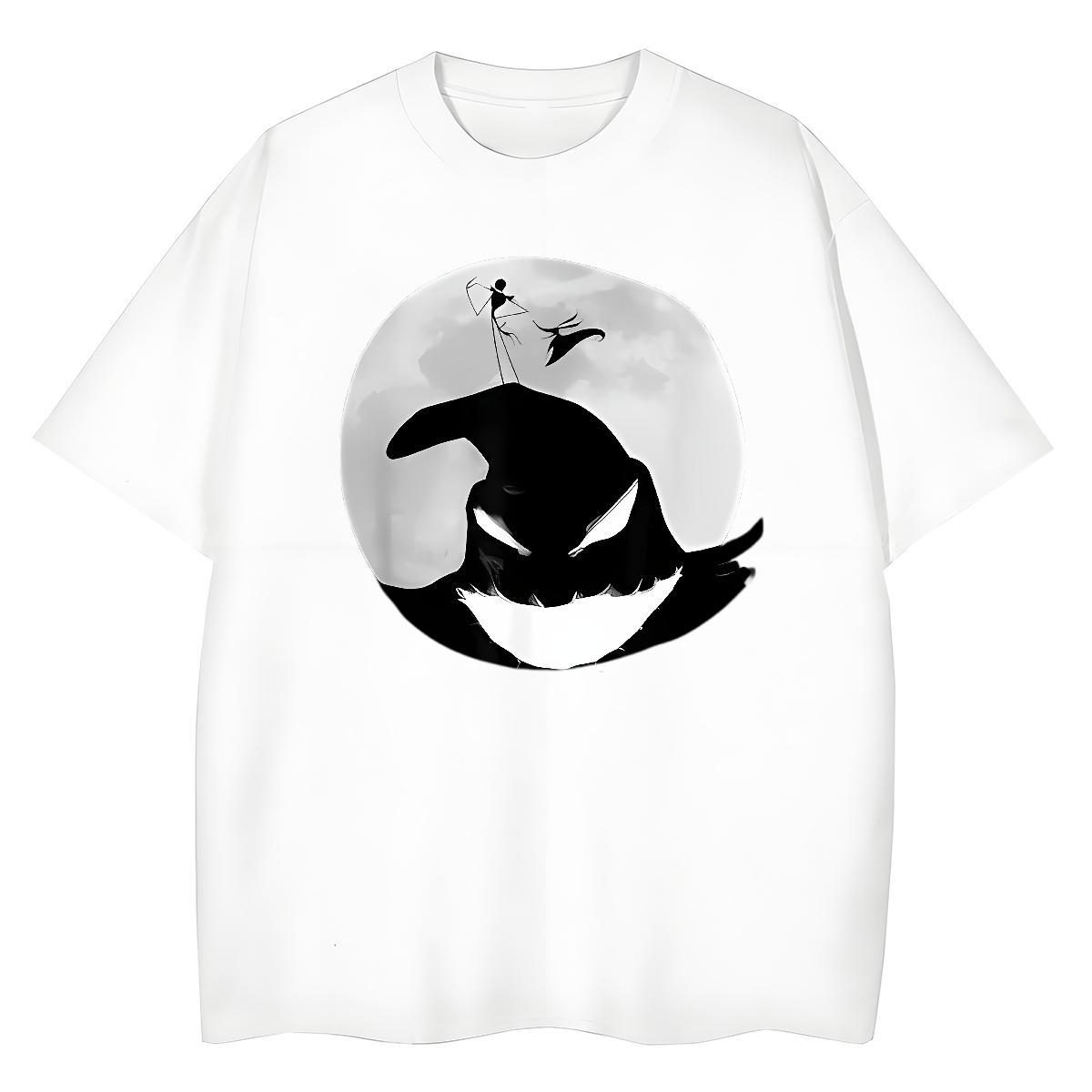 DIY Men Tops Tees demon Hip Hop 100% Cotton 230g Tshirts Breathable Short Sleeve Loose T Shirt For Man DIY Anime