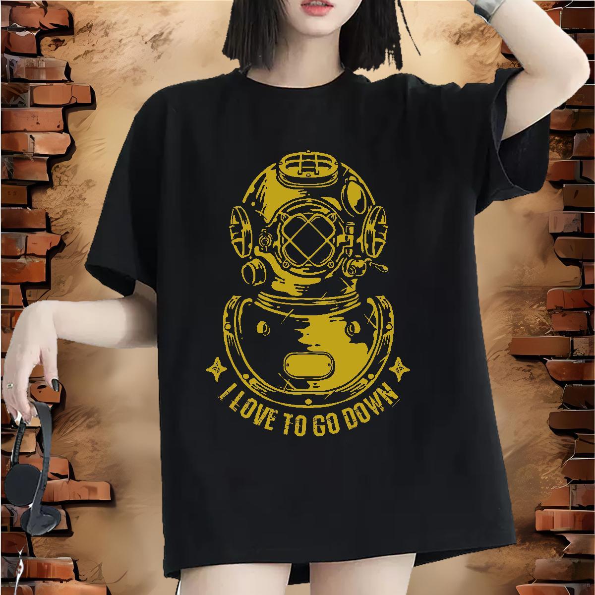 Nice Lady T shirt 230g Cotton space Sports Casual Women T Shirts Short Sleeve O-Neck White Plus Size Wear