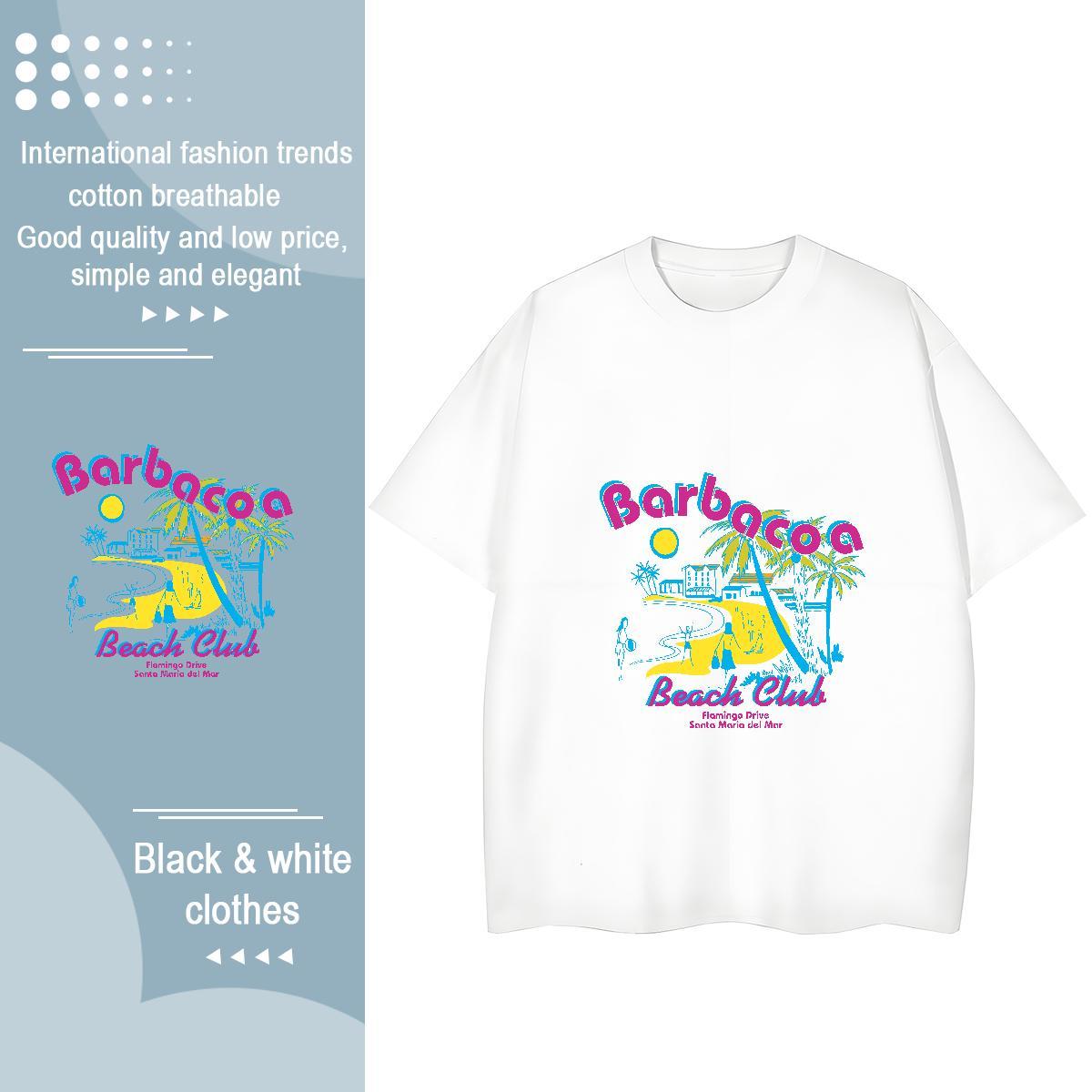 5A Unisex Tshirts 230g 100% Cotton tree Street T-Shirts for Women Breathable Soft Custom Cartoon Tees Shirts
