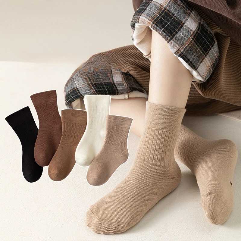 10 pairs of kidsrens socks for all seasons boys socks pure color girls socks retro style cotton socks medium and large kidsrens student socks CL240824
