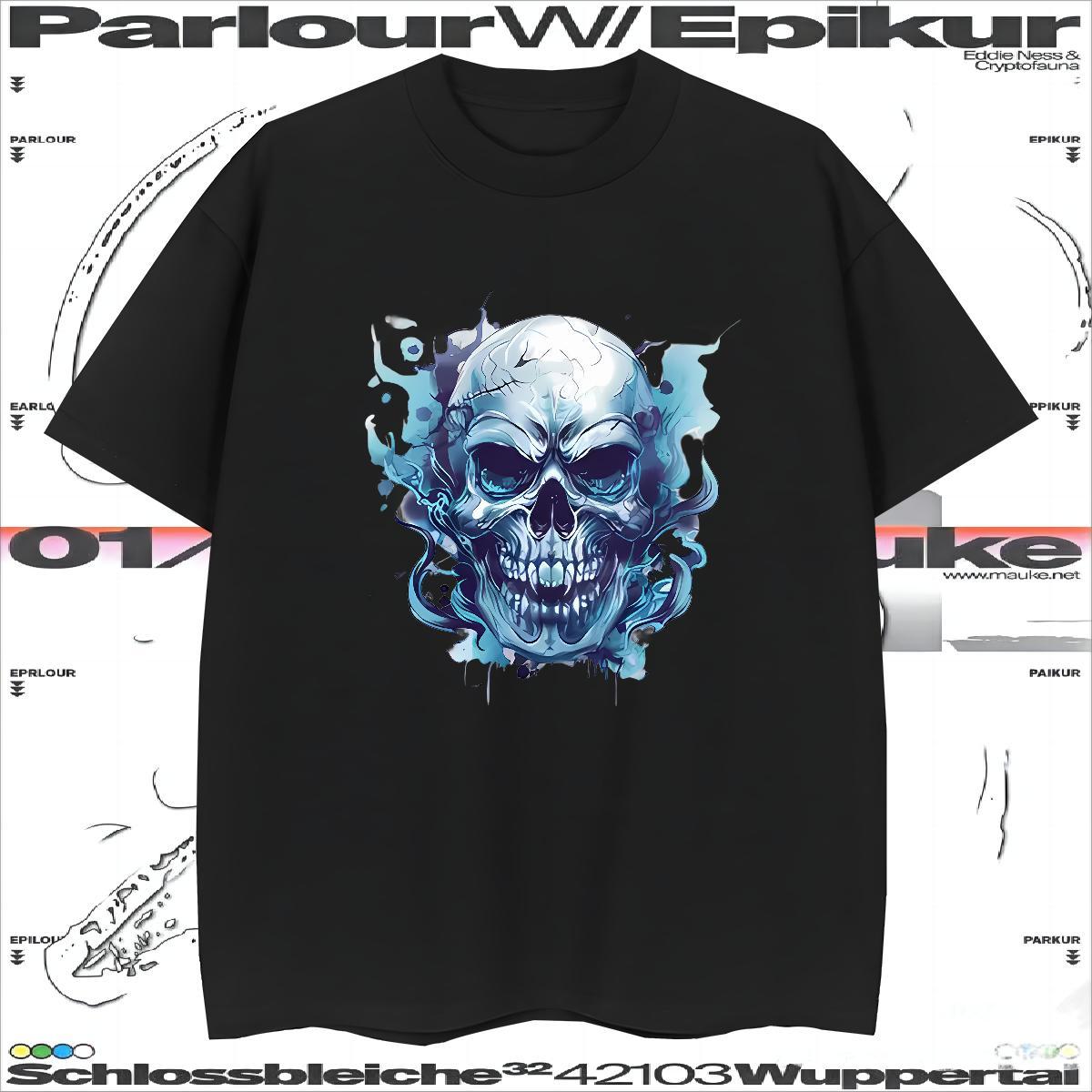 Free Shipping Men T Shirts 100% Cotton 230g skull Casual Beach Customized Print Pure Cotton Men Clothes T-Shirt DIY Tops Shirt