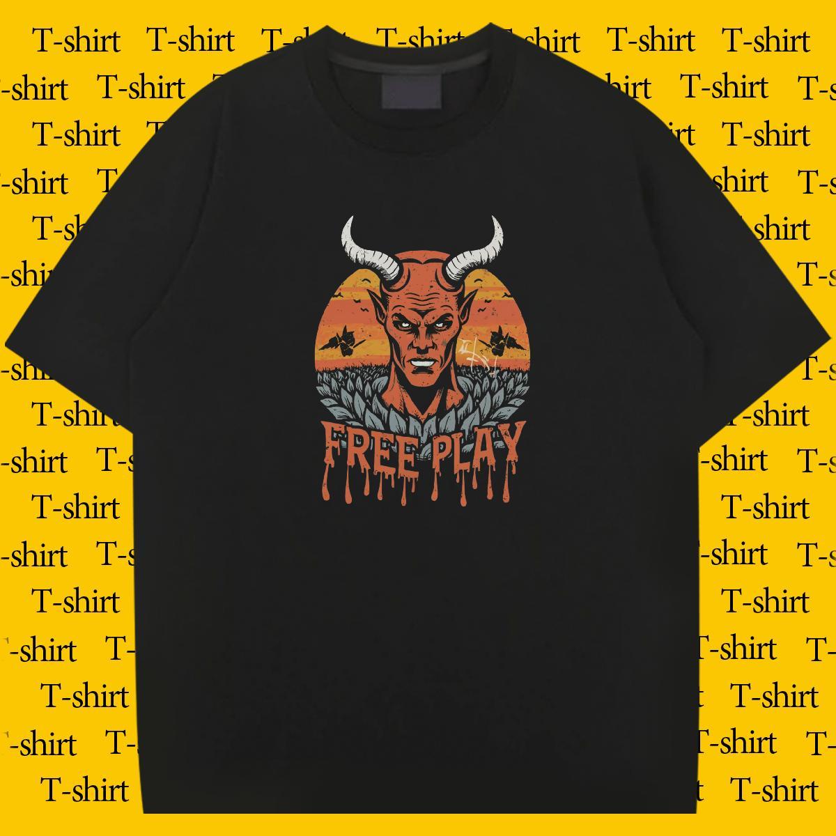 Classic T shirt 230g 100% Cotton skull Street wear Hip Hop DIY Logo Oversized Breathable Soft Men Tshirts 2024 Clothes