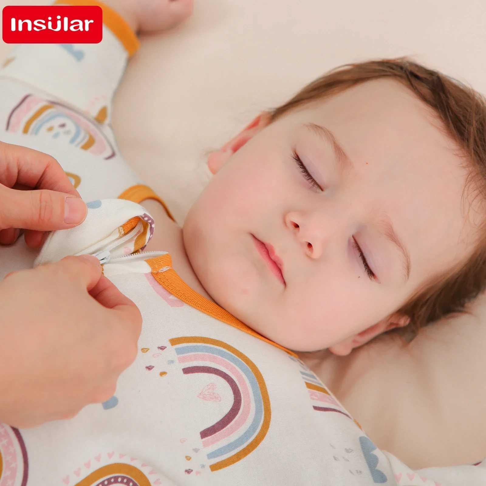Sleeveless Vest Baby Sleeping Bag Cotton Thin Breathable Pajamas Anti-Kicking Cocoon for Newborn Envelope Sleep Sack Bedding M240824