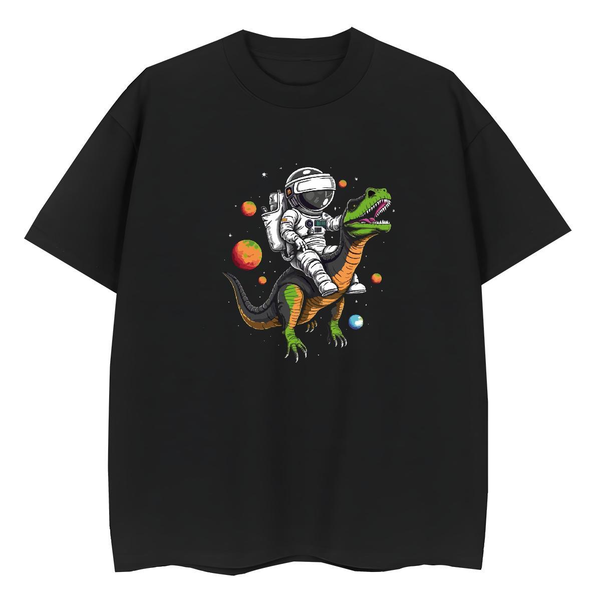 Loose fit Woman Tshirt 100% Cotton 230g universe Summer Casual Women T Shirts Breathable Crew Neck Custom Printing Tops Tees