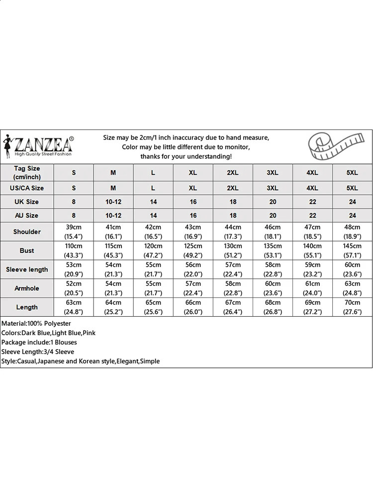 ZANZEA Women Striped Shirt Korean 3/4 Sleeve Blouse Fashion V Neck Buttons Shirt Drawstring Asymmetrical Tunic Casual Loose Tops 240823