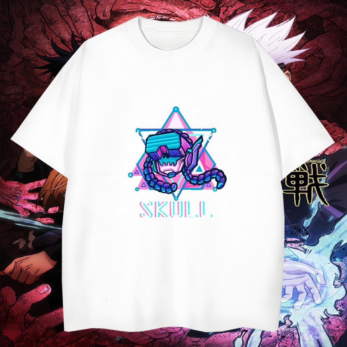 Popular Men T Shirts 230g 100% Cotton skull Spring Summer Oversized 3XL 4XL Breathable Short Sleeve Tshirt for Man Woman New Designer Tops