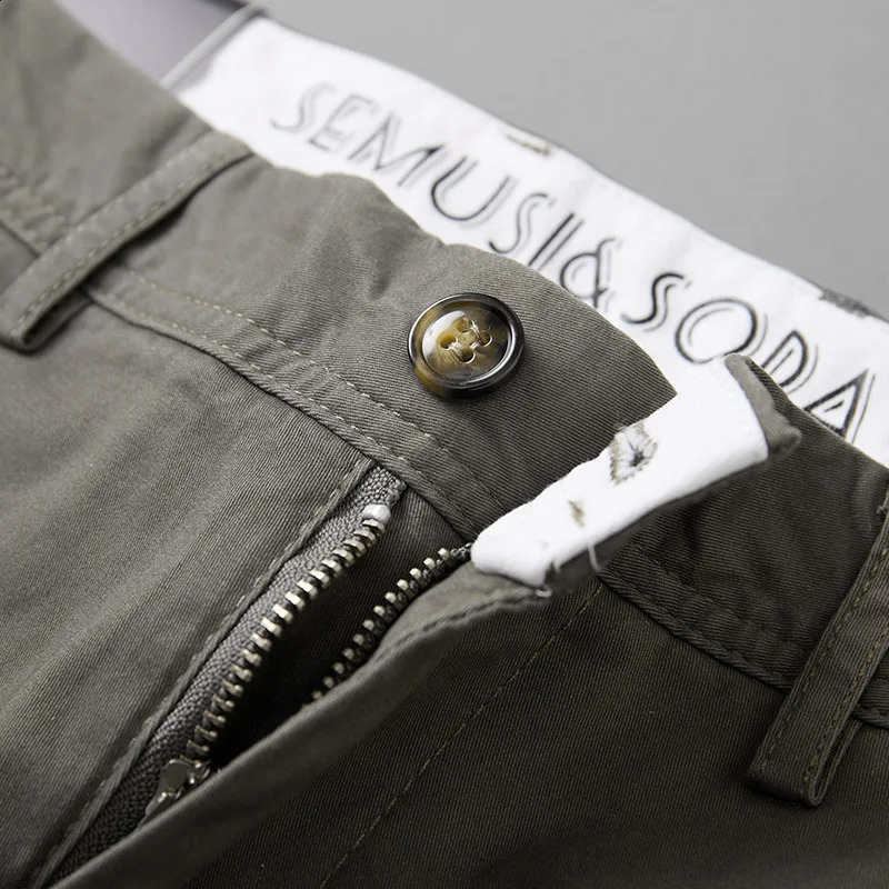 Smart Black Pants Men Clothing Business Office Cotton Straight Suit Pants Men Trousers Casual Flat Spring Autumn 240824