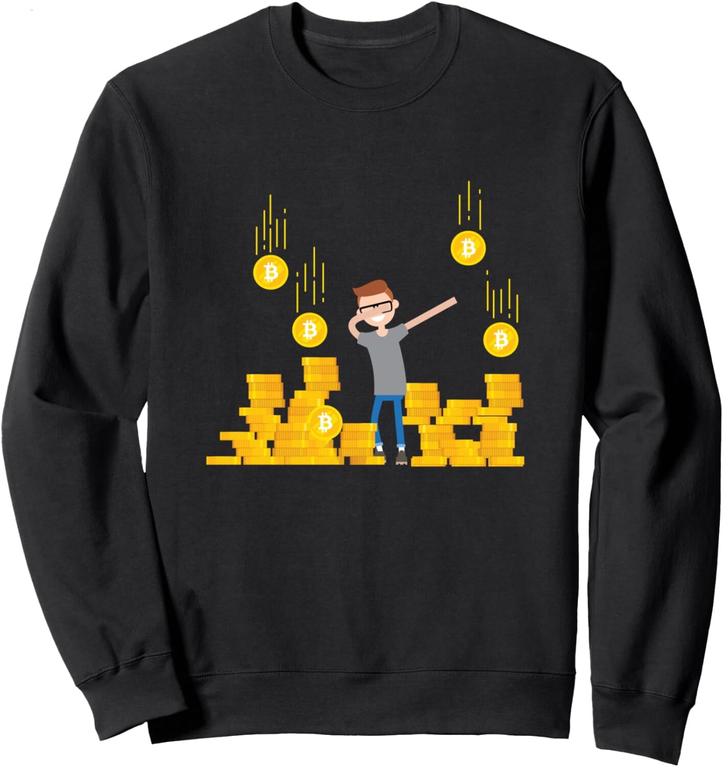 Long Sleeve Shirts For Men Sweatshirt Man Mining Crypto And Dabbing Bitcoin Geek Gift Sweatshirt T Shirt Tee Streetwear Casual Tops Clothes Free shipp