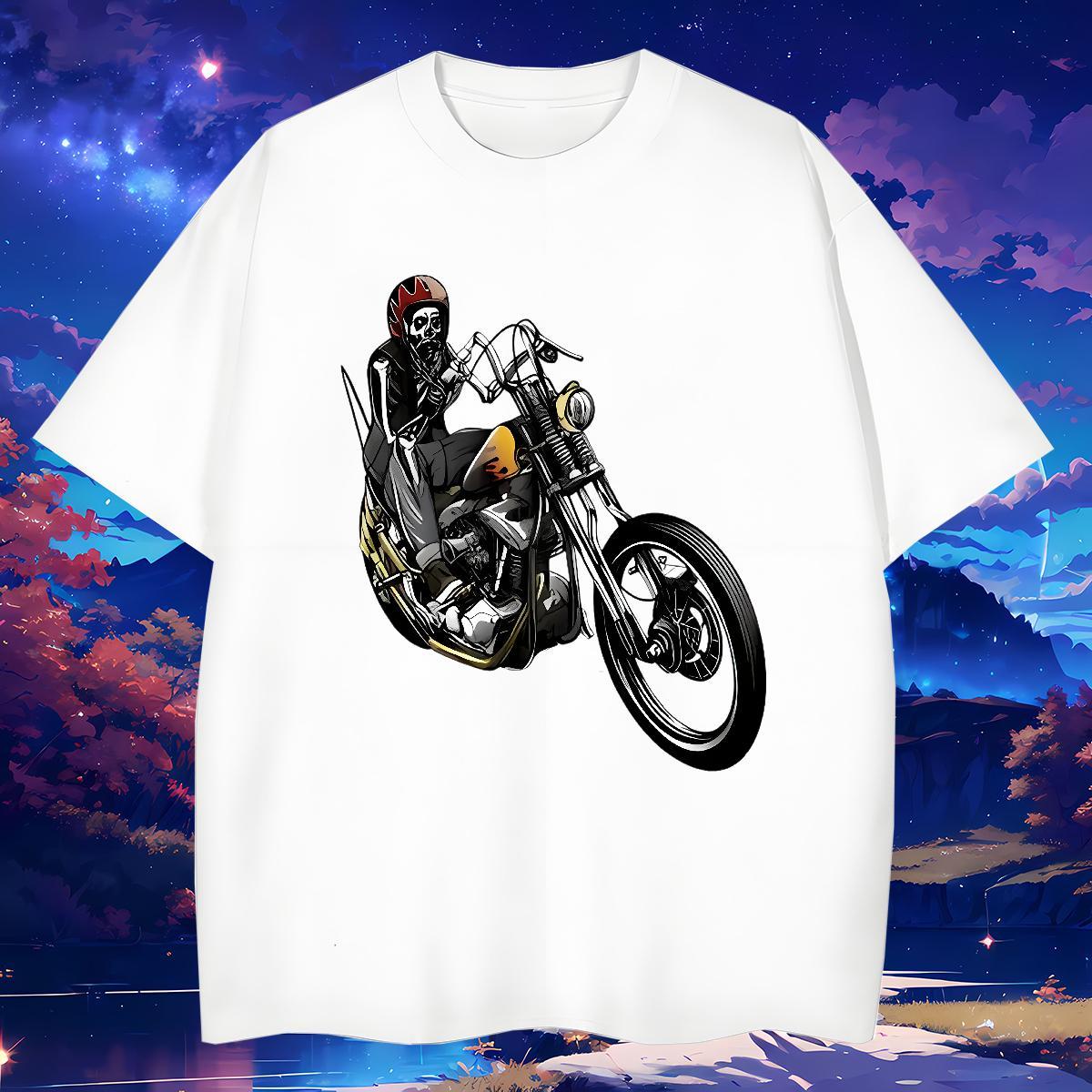 Classic Men T Shirts 230g Pure Cotton skull Sports Casual Oversized 3XL 4XL Breathable Short Sleeve Tshirt for Man Woman Factory Direct Clothings