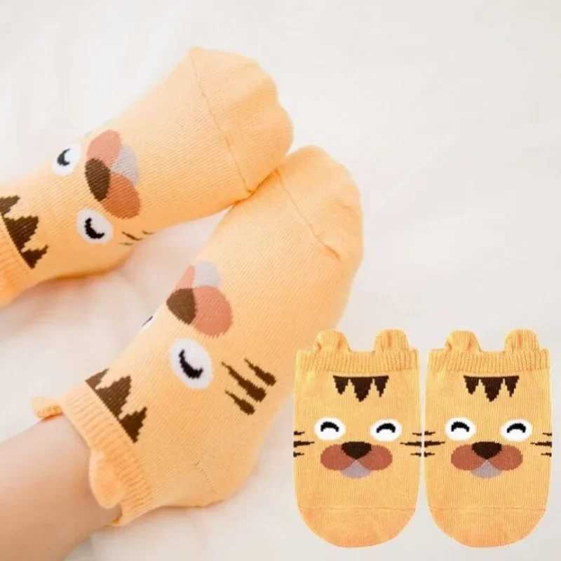 Kids Childrens Socks for Girls Boys Non-slip Print Cotton Toddler Baby Cartoon Ankle Socks Newborns Infant Short Socks Clothing CL240825