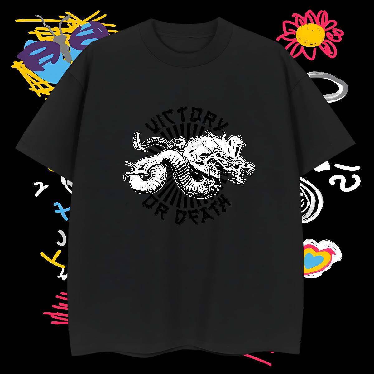 Classic T Shirts Men 230g 100% Cotton skull Daily Wear DIY Printed Short Sleeve O-Neck Men Clothes T-Shirt Designer Fashion Tshirts
