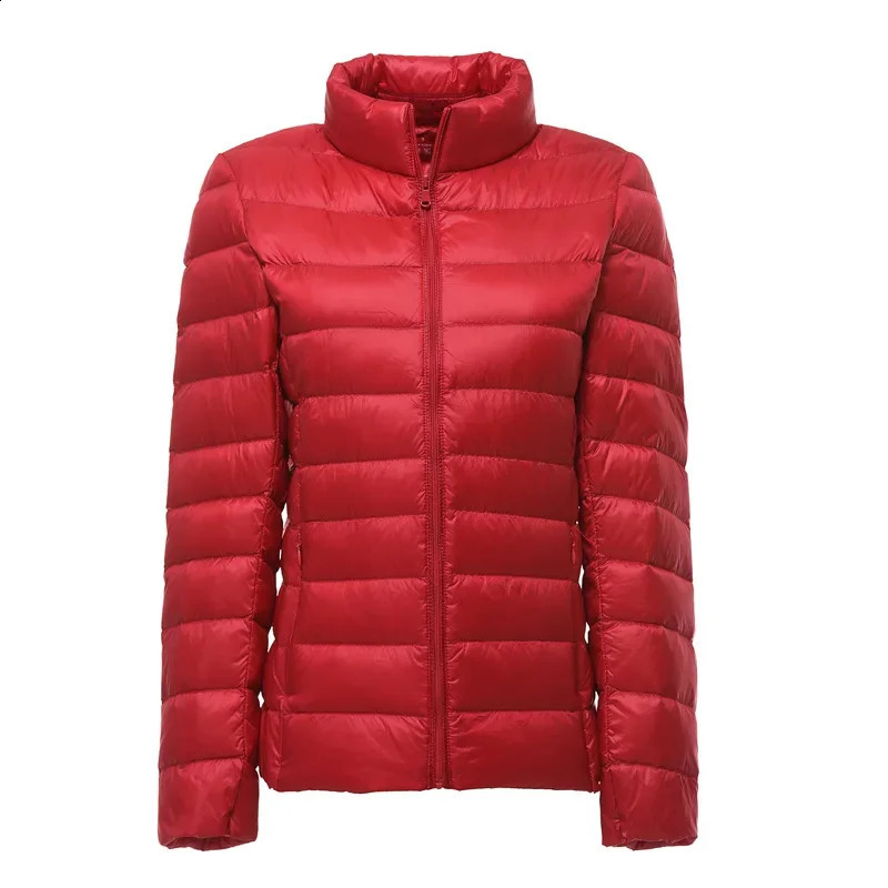 Customized UZZDSS autumn womens ultrathin down jacket 90% white duck hooded WYRF1051968 240823