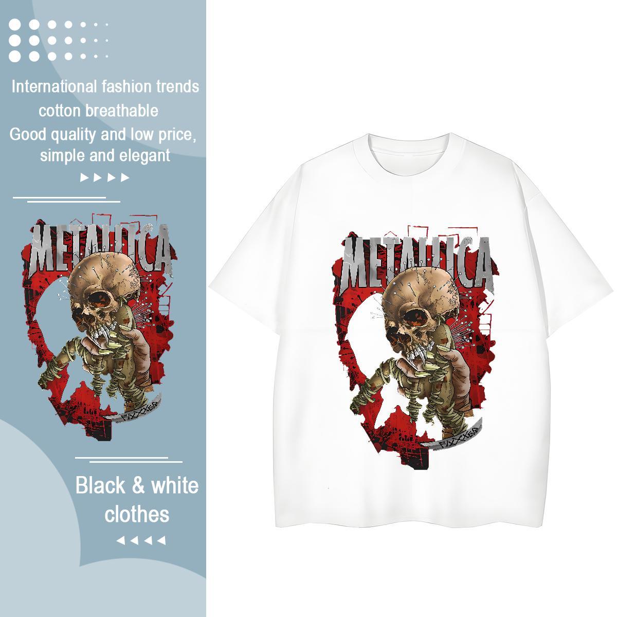 Unisex Womens Tshirts 230g Pure Cotton scary Casual Woman T Shirts Breathable Crew Neck Custom Print Oversized Top Shirts
