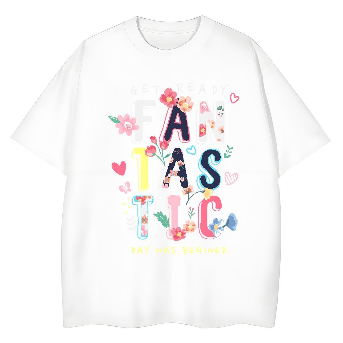 Popular Woman Tshirt 100% Cotton 230g letter Beach T Shirt For Woman Breathable Soft DIY Logo Tops