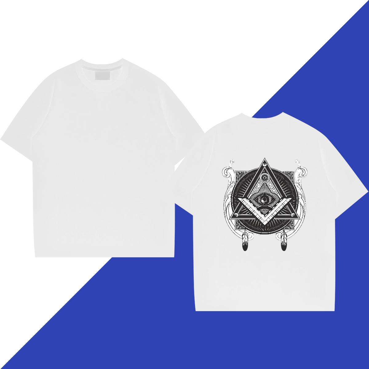 Brand T Shirt For Man 100% Cotton 230g eye of the devil Anime Printing Street Cartoon Printing L-4XL Crew Neck Breathable Tshirts Customized Tee Shirt