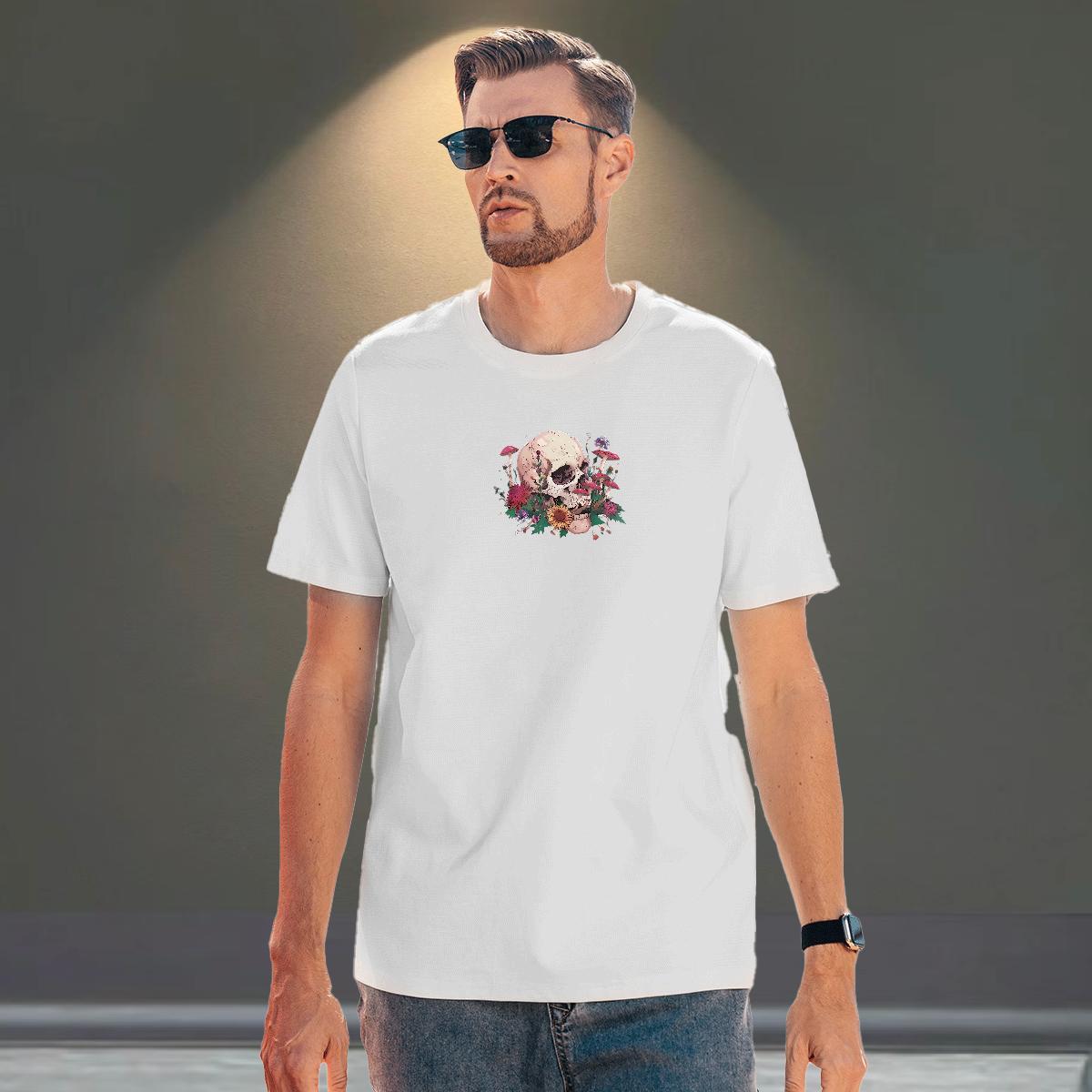 TOP Quality Man T Shirts 230g Cotton flower Hip Hop Street DIY Printed Short Sleeve O-Neck Men Tees 2024 Designer Tops