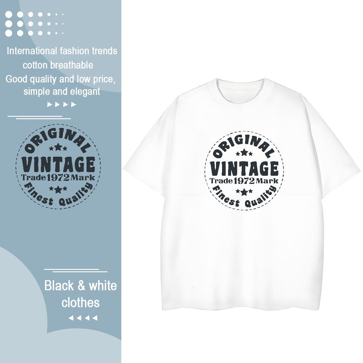 Unisex Women Tees 230g Pure Cotton letter Sports Casual T-Shirts for Women O-Neck Short Sleeve Anime Oversized Clothes
