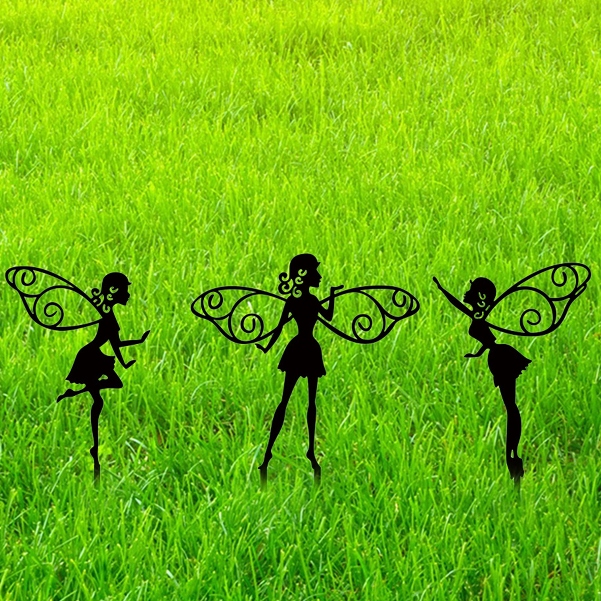 Garden Decor Whimsical Garden Stakes Handmade Iron Outdoor Patio Decoration