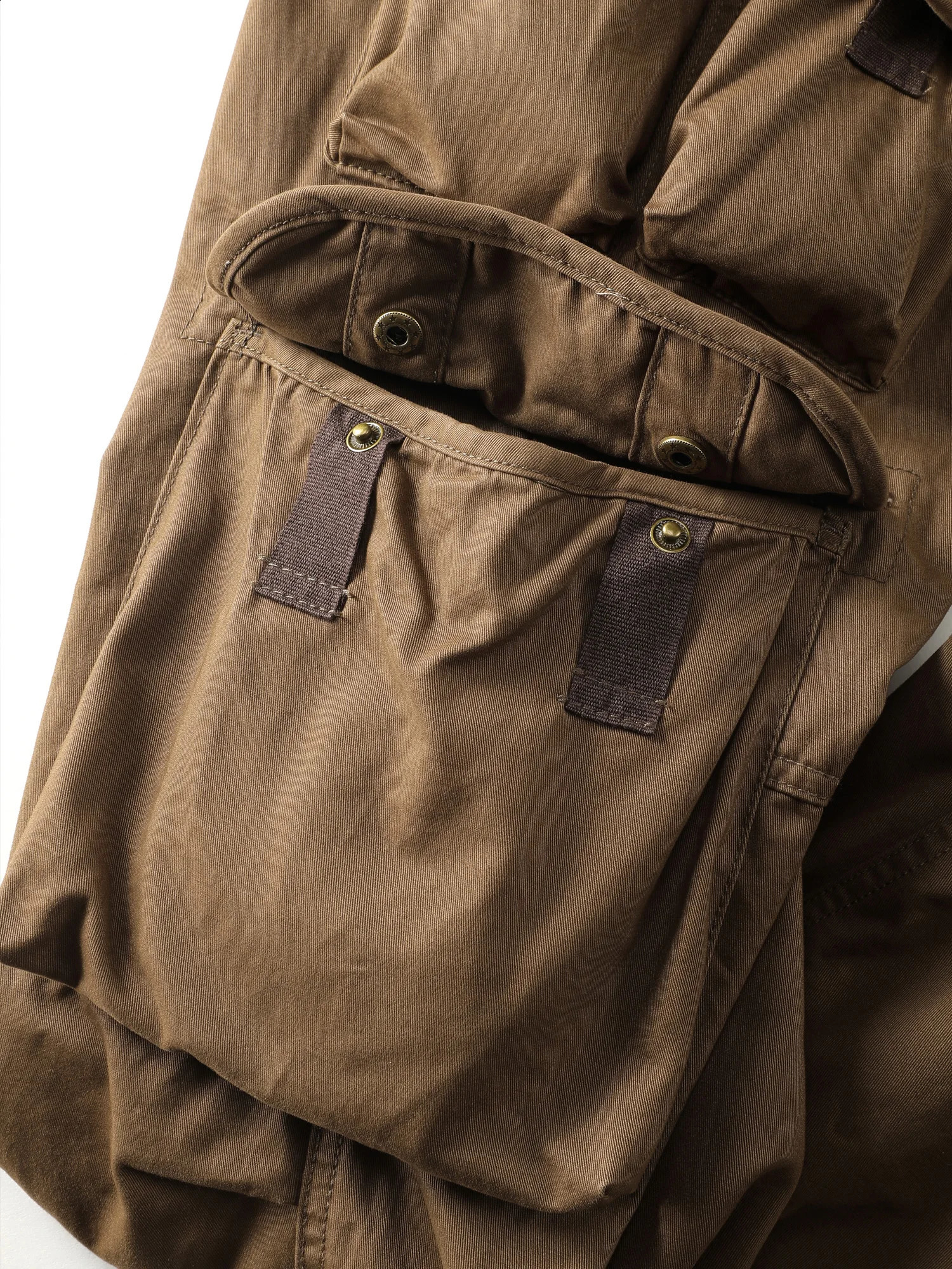 AKARMY mens wild cargo pants camouflage cotton casual thick work hiking with 8 pockets without straps 240823
