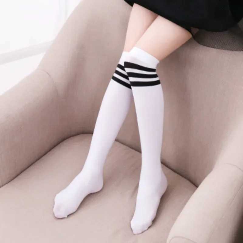 Baby Boys Girls Sports Knee High Long Socks Velvet Thin Breathable Stripe Soft Kids Sock Children School Uniform Socks CL240825