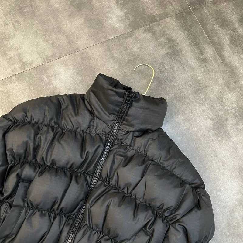 Women's Down Parkas KUSAHIKI 2023 new stand up collar winter coat womens zipper folding puff Slve short plain park fashion jacket 6N891 Y241019FG