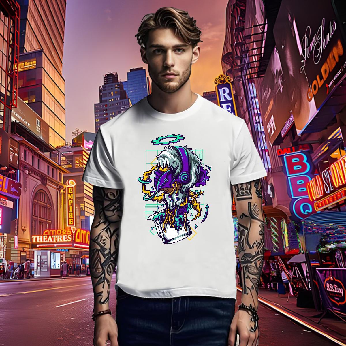 Loose Man T Shirts 230g Pure Cotton ET Hip Hop Oversized 4XL Breathable Short Sleeve Men Tshirts 2024 Clothings