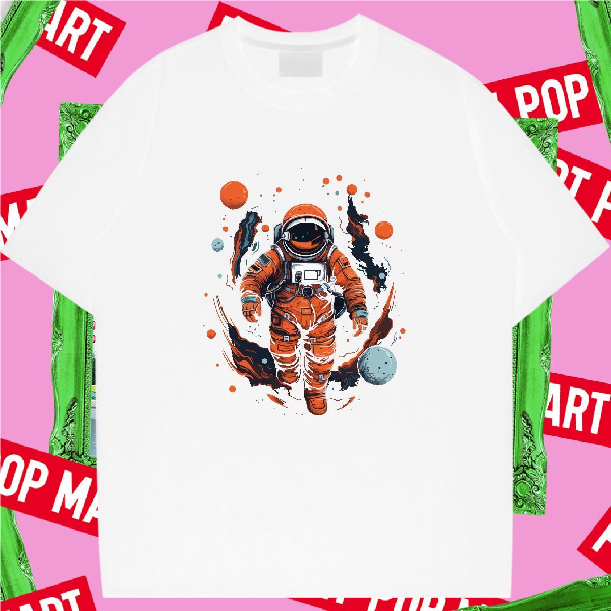 Wholesale Tshirt for Man Woman 230g Cotton universe High Street Hip Hop T Shirt For Woman Breathable Crew Neck Cartoon Print Tshirts