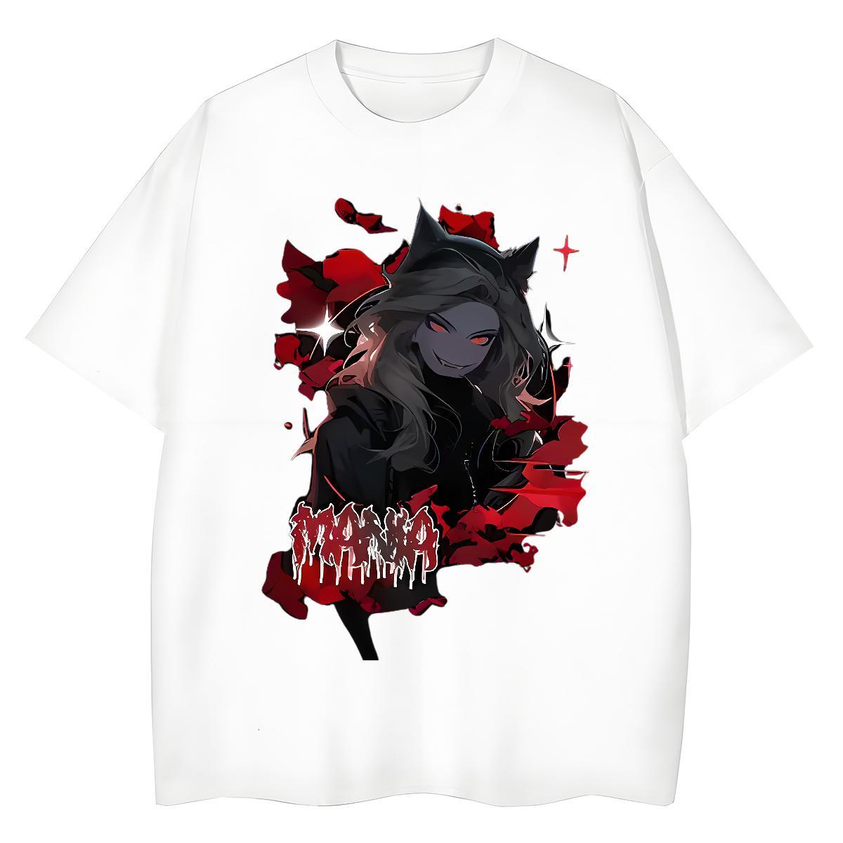 Loose Tshirt for Man Woman 230g Pure Cotton scare Street Wear Woman T Shirts Crew Neck Breathable Customized Tops Shirt