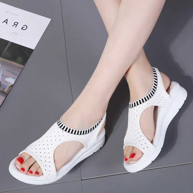 New Arrival Womens sandals breathable and comfortable shopping womens walking shoes wedge high heels summer platform sandals Mujer Plus size 42 T25031