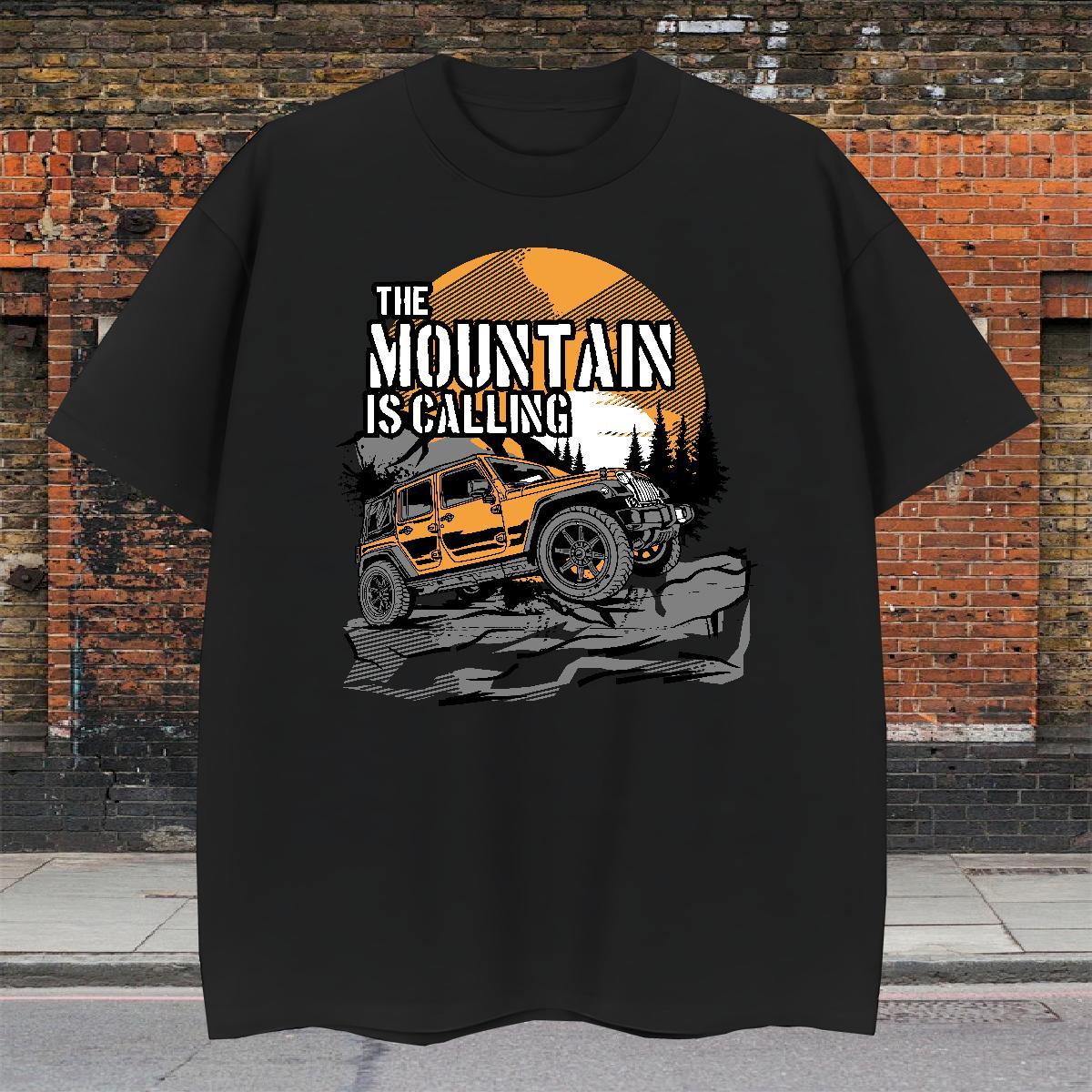 Classic Mens T Shirts 230g 100% Cotton off-road vehicle Daily Wear Custom Big Size O Neck Short Sleeves Men Tshirts Factory Direct Clothes