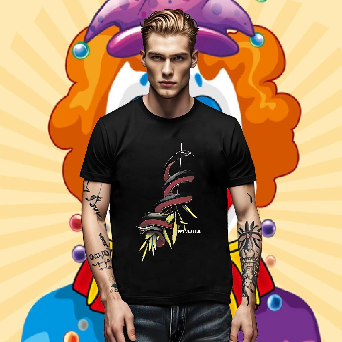 New Arrival Men Clothes T-Shirt snake High Street Hip Hop 100% Cotton 230g Tees Shirts Breathable Short Sleeve Cool Design T Shirt For Man DIY Logo Ov