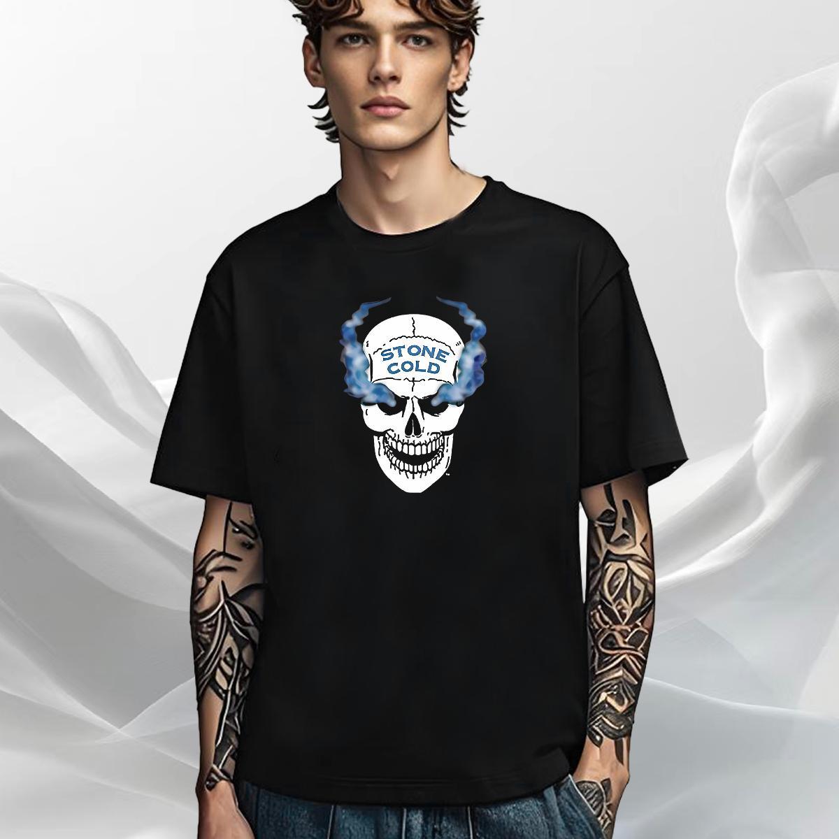 Loose Man T Shirts 100% Cotton 230g skull Daily Outfit Plus Size Custom Breathable Crew Neck Tshirts Designer Fashion Tees