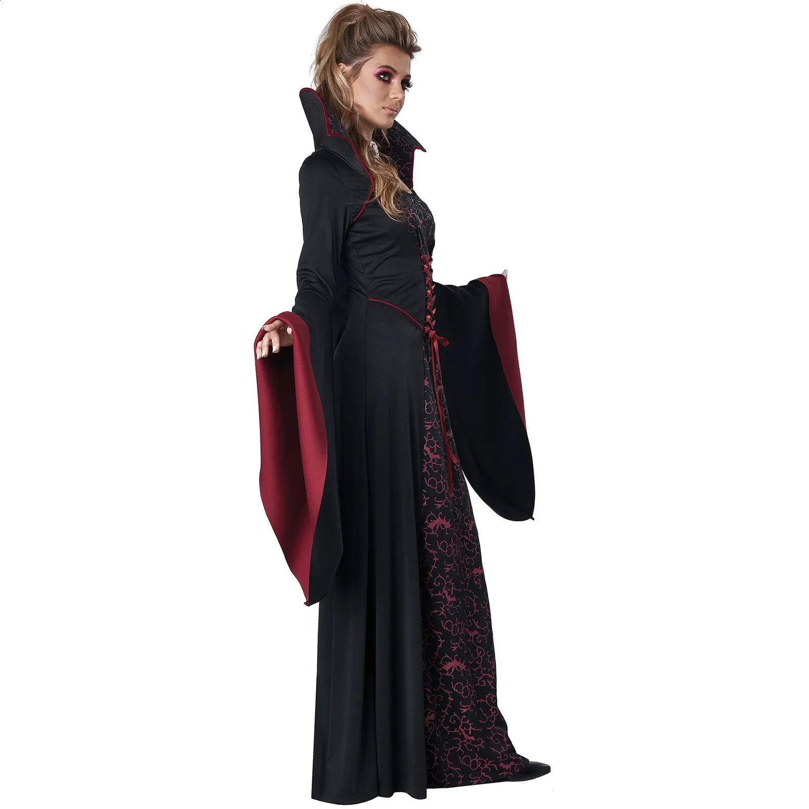 Halloween costume adult female queen dress witch Easter demon bride death roleplaying retro court 240823