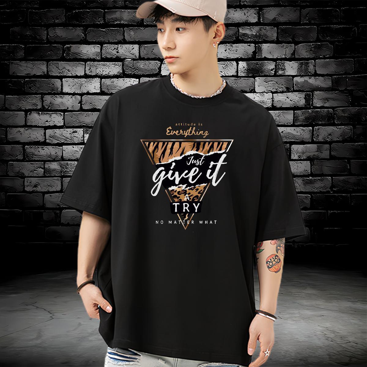 Designer T Shirts Men 100% Cotton 230g letter Daily Outfit Custom Printed Breathable Short Sleeve Men Tshirts New Designer Tee Shirt