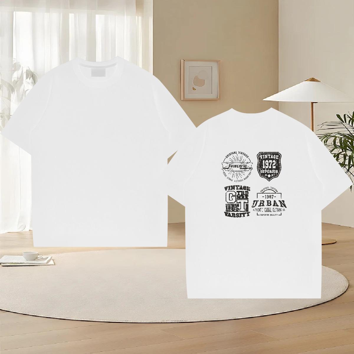 Designer T-Shirts 230g Pure Cotton letter High Street Hip Hop Anime Print O-Neck Short Sleeve Tshirt for Man Woman Fashion Designer Clothings