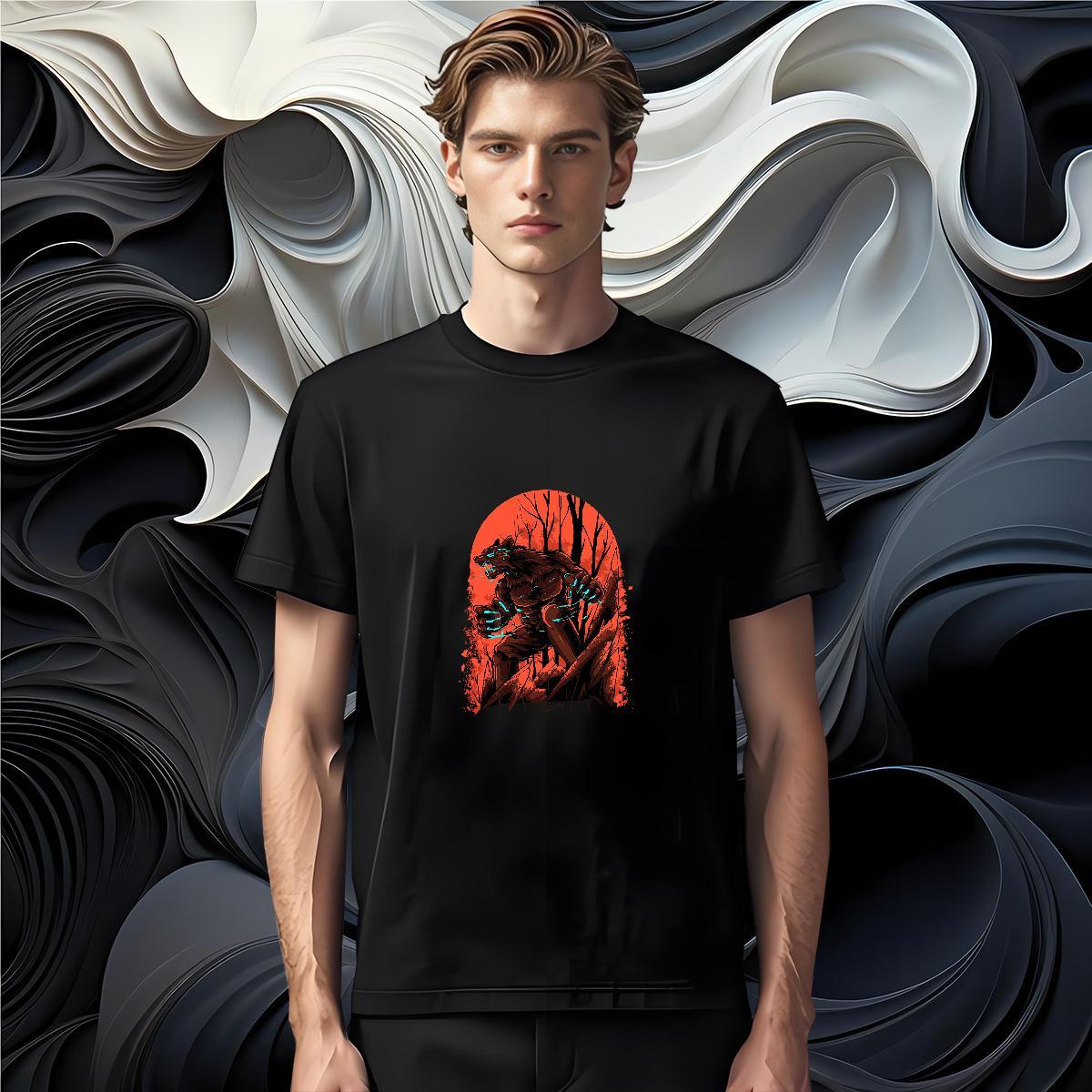 Loose Fit T-Shirts 230g Pure Cotton skull Casual Cartoon Print O-Neck Short Sleeve Men Tops Tees 2024 Designer Polos