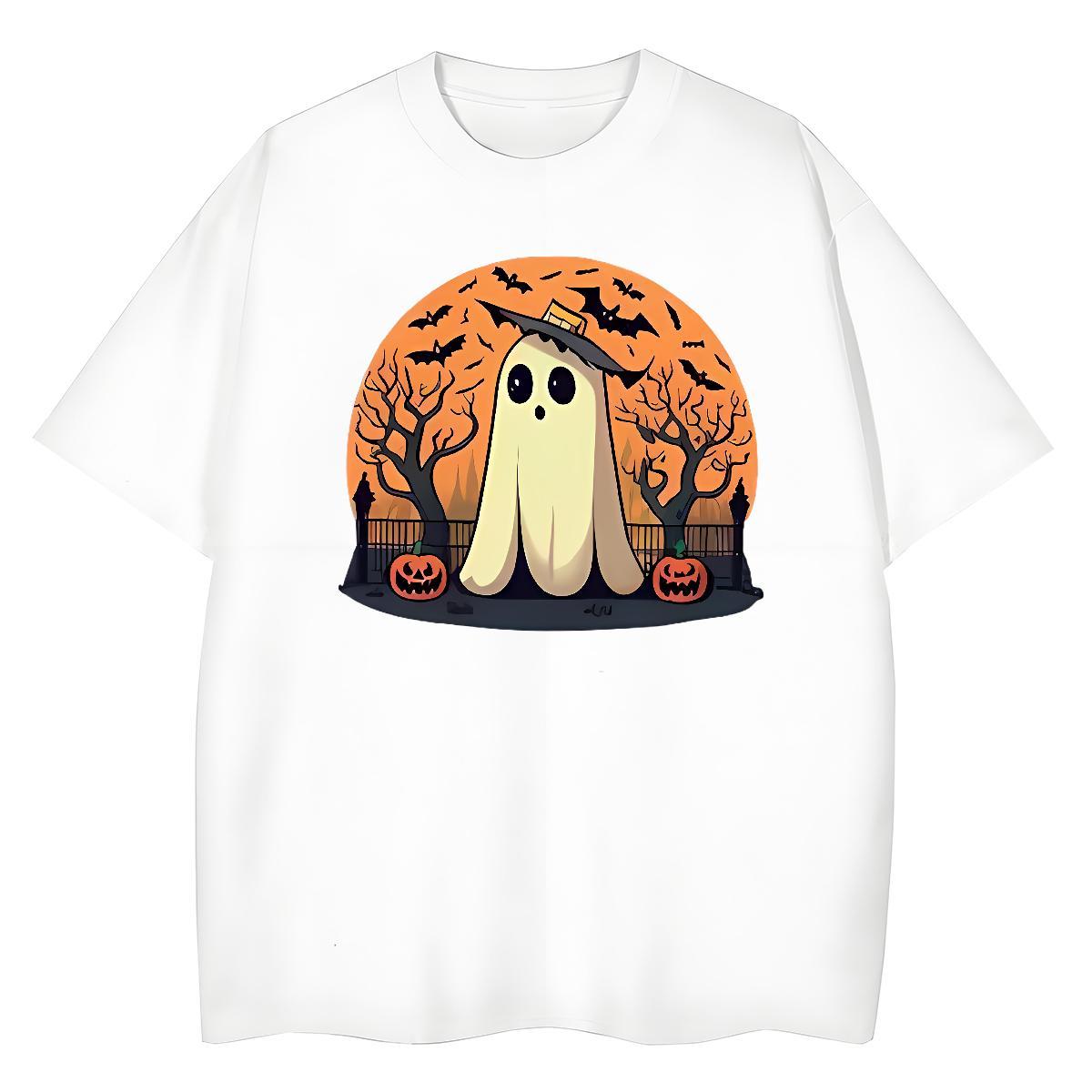 Fashion Designer Men Clothes T-Shirt halloween Outdoor 230g 100% Cotton Tops Tees Crew Neck Breathable Classic Men T Shirts Floral Print