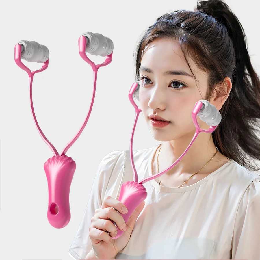 360 Rotate V Held Facial Roller Y Shape Hand Face Massager Facial Lifting Double Jaw Reduce Wrinkle Roller Portable Beauty Tool CL240824