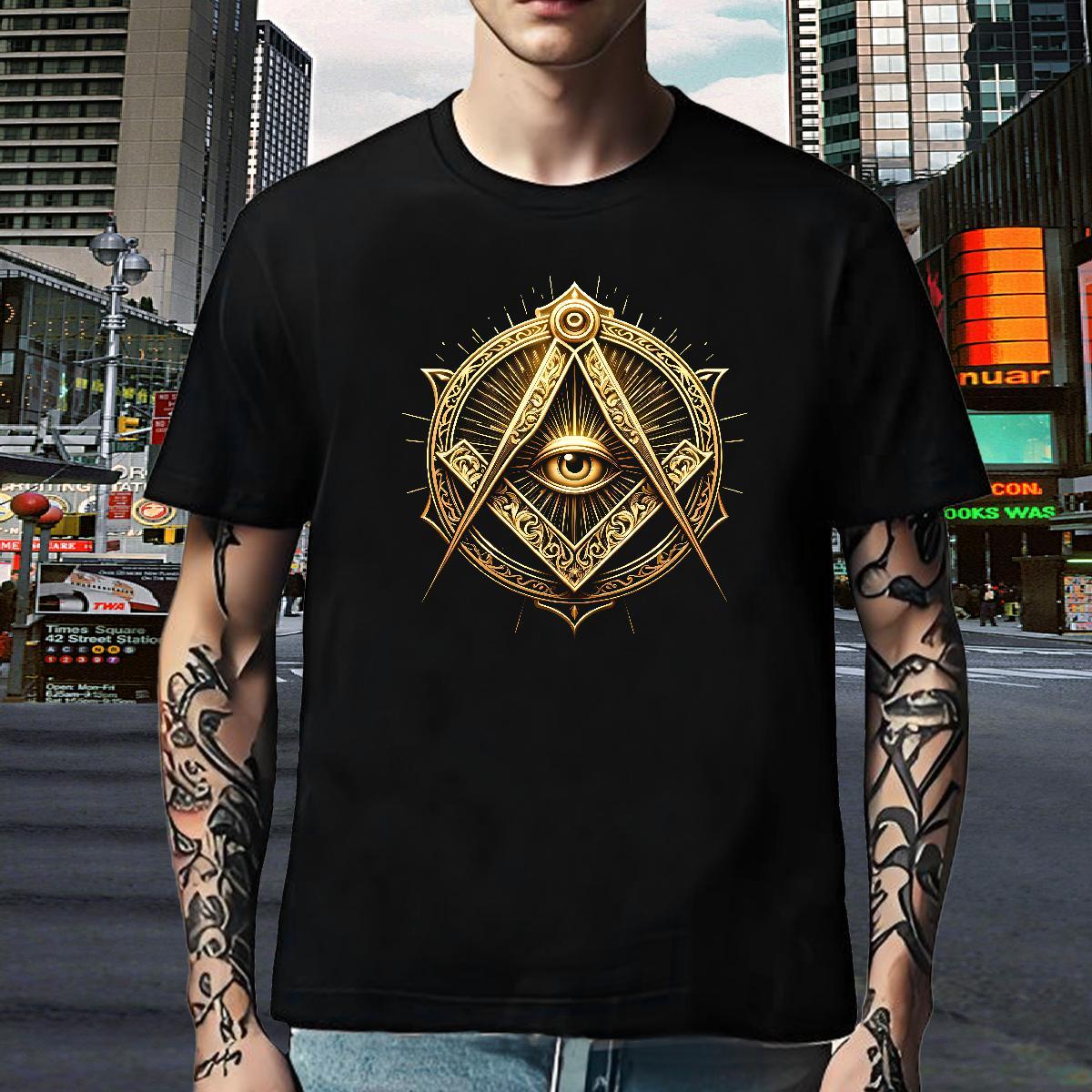 Loose T-Shirts 100% Cotton 230g eye of the devil Daily Outfit Cartoon Printing L-4XL Pure Cotton Men Tshirts Fashion Casual Tees Shirts